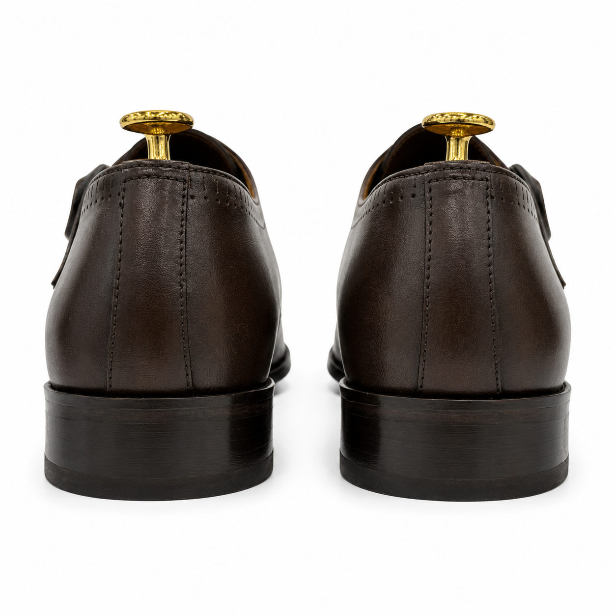 Darkest Brown Elegant Shoes with Detailed Belts on the Side Giving that Luxury Finish-74 88159