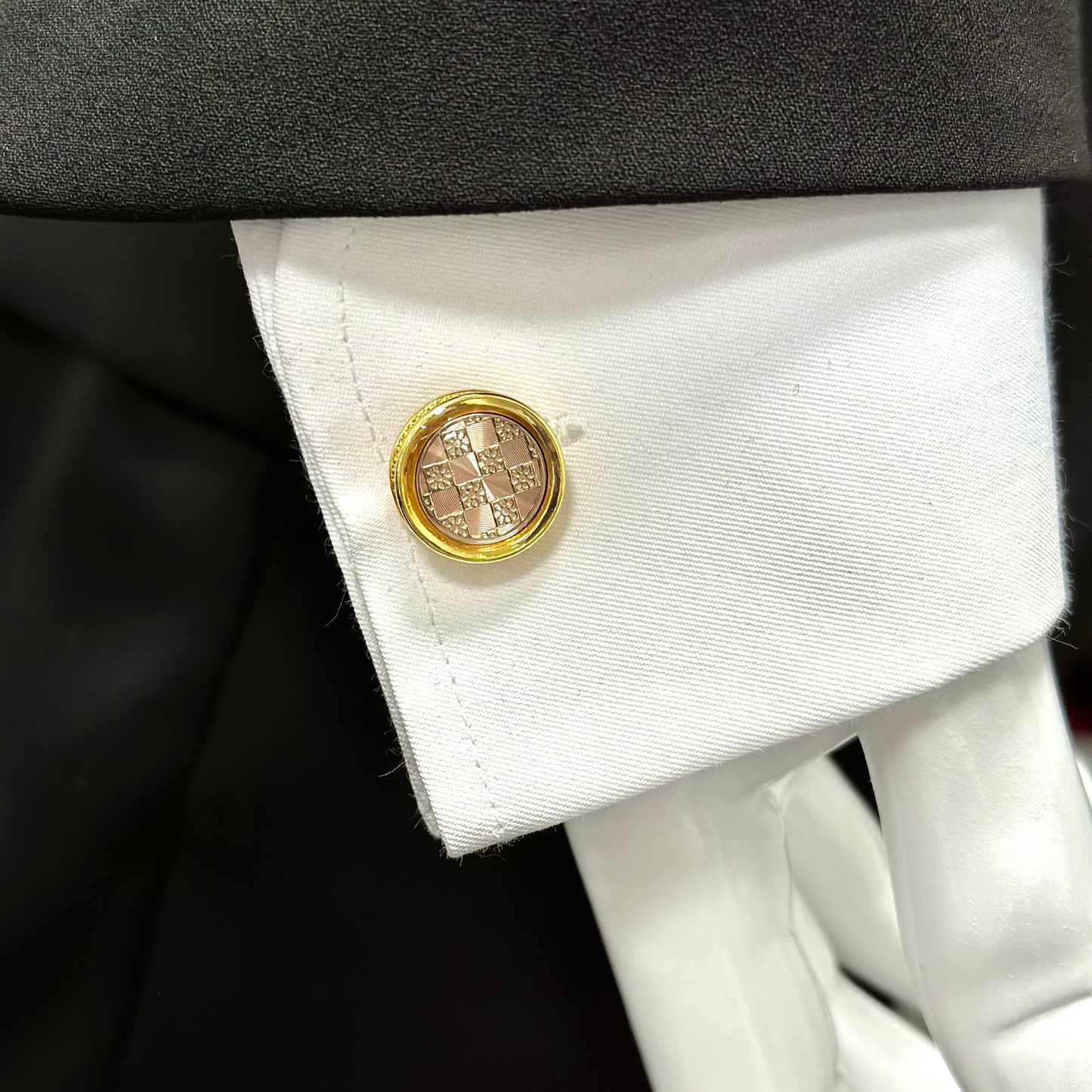 Unique Detailing of Gold and Rose Gold - Istanbul Fashion Cufflinks - 38