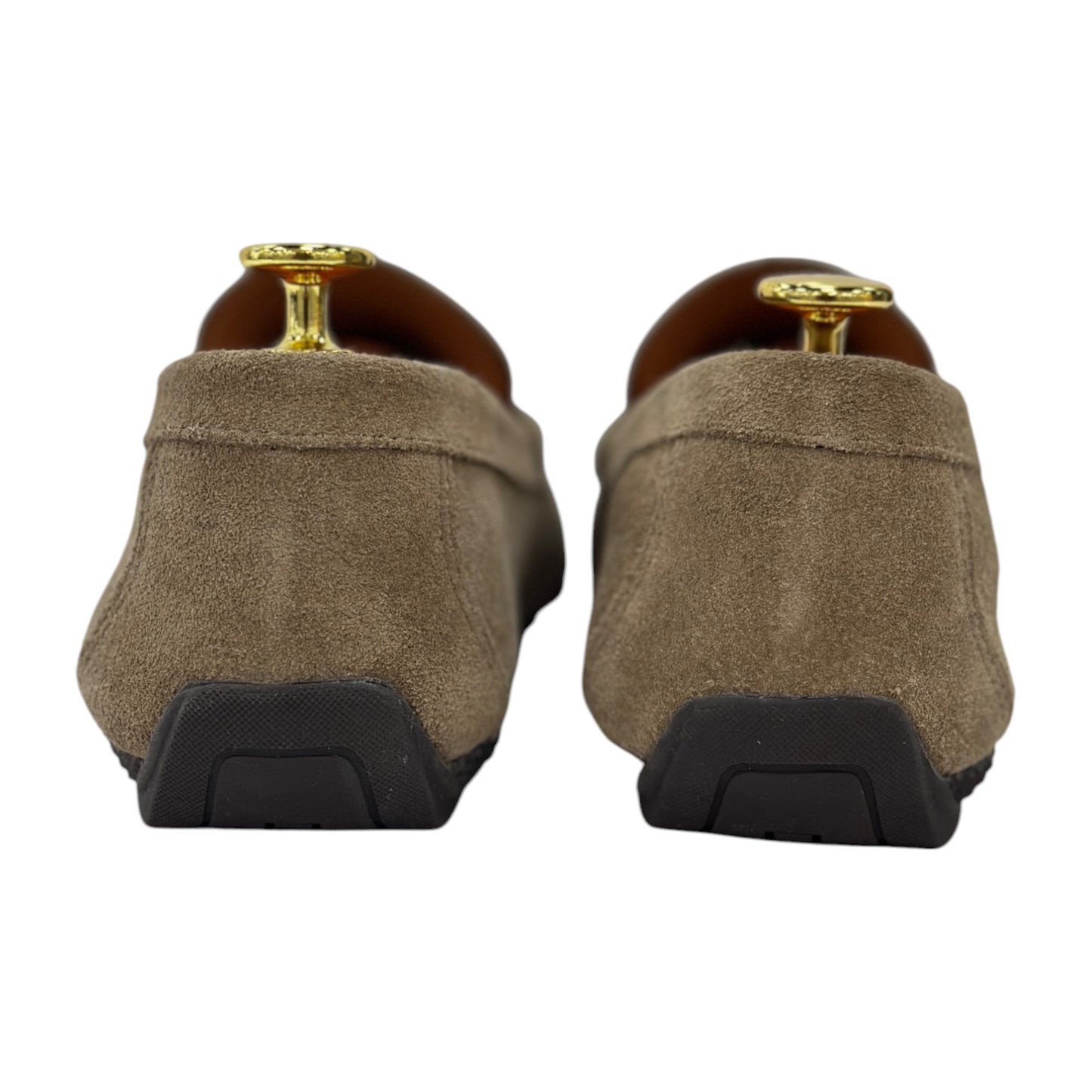 Velvet Beige Slip On -Rubber Bottom--Silver Finish Metal Details-134 5671