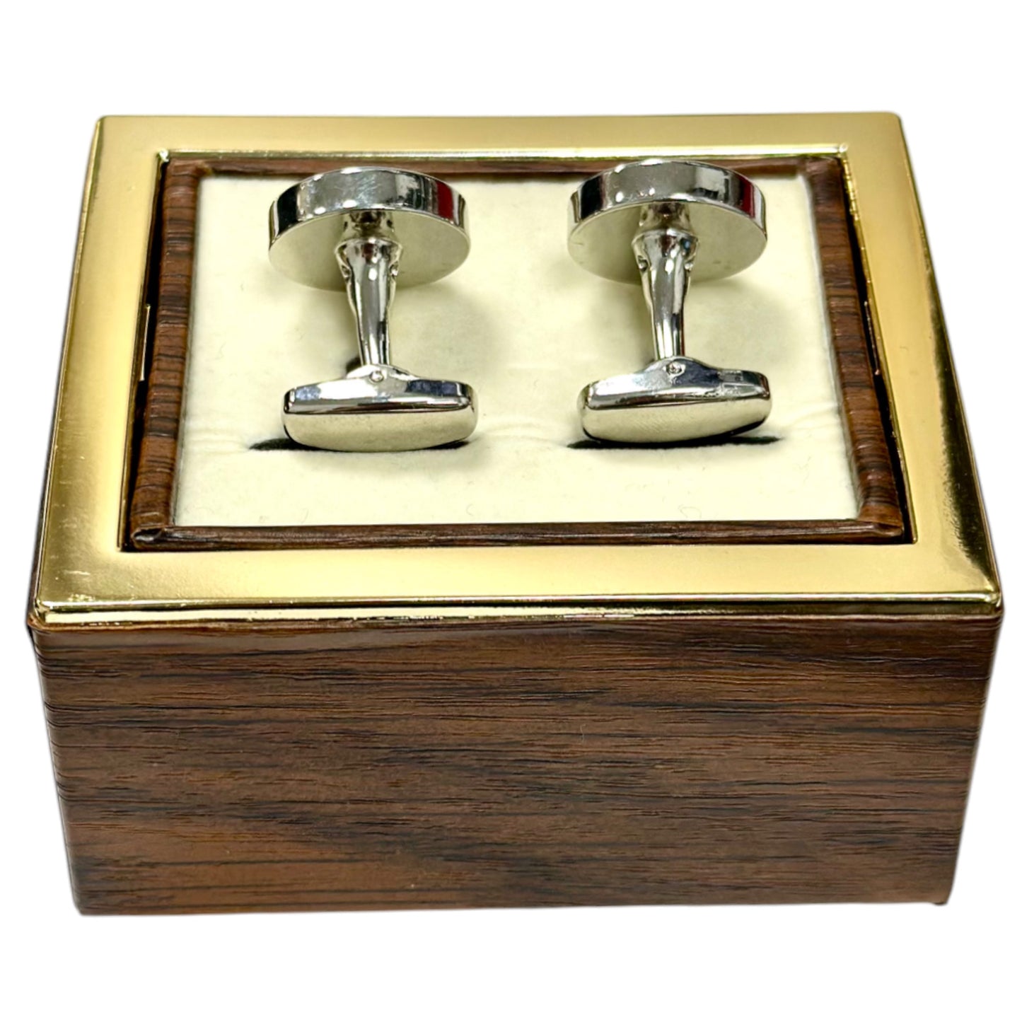 Elegant Mixed Details of Black and Rose Gold on Silver Finish- Istanbul Fashion Cufflinks - 39