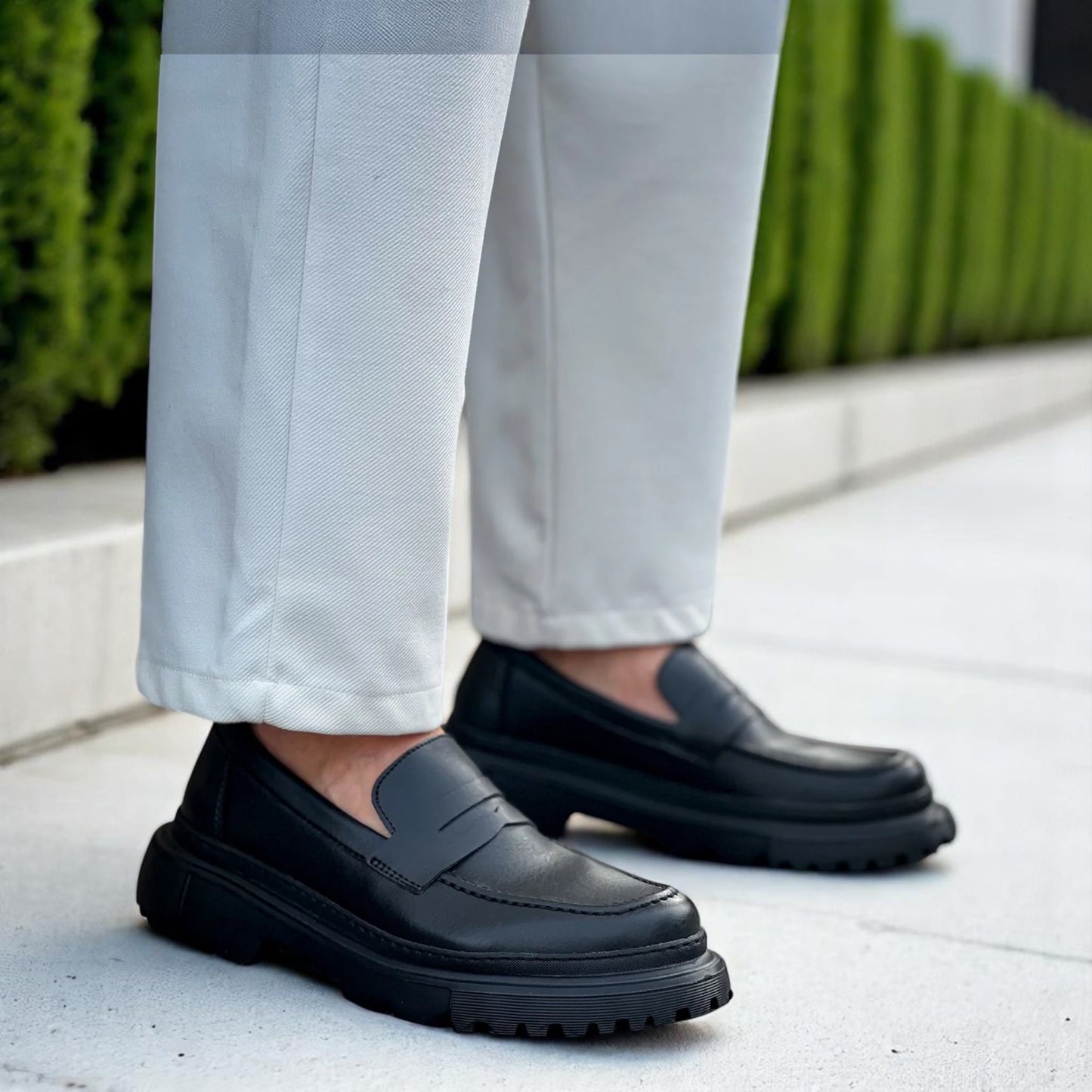 Matte Black - Height Increase - Men Casual Shoes -  B-217