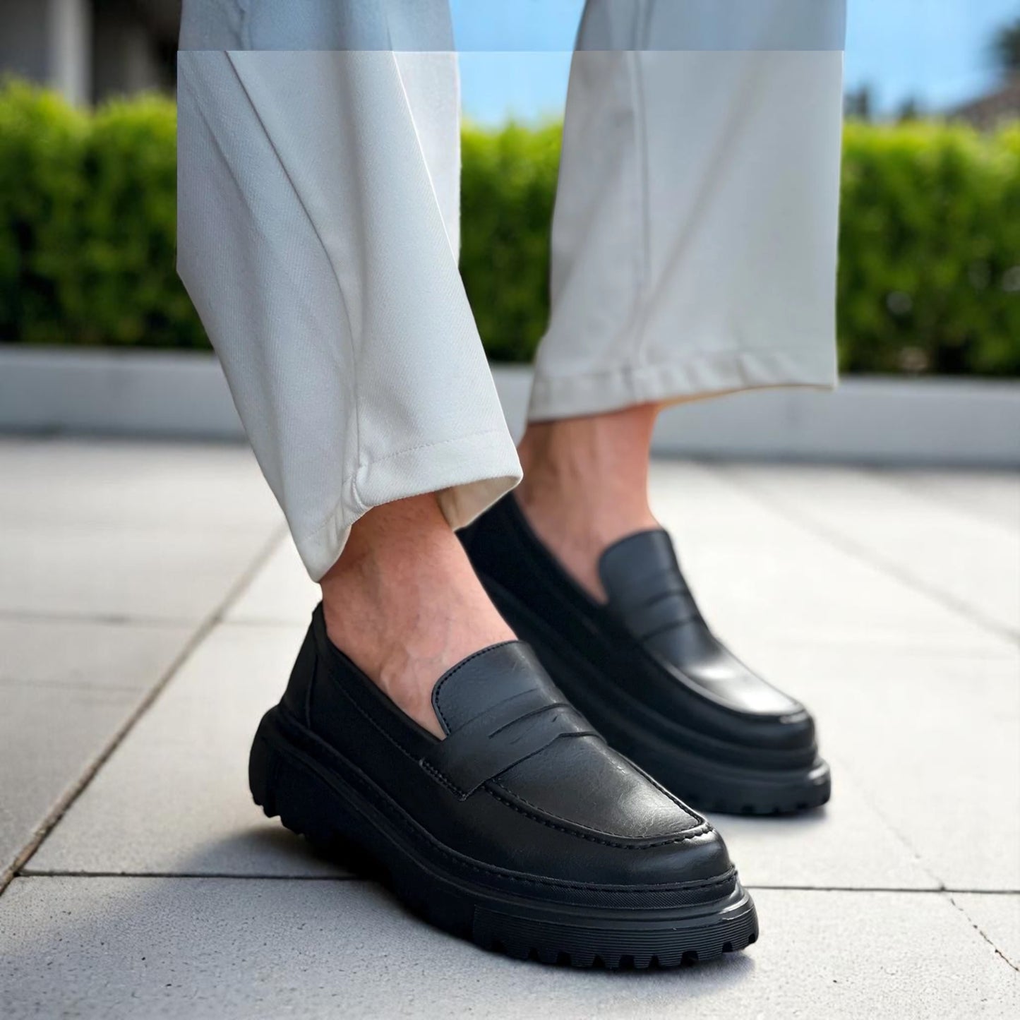 Matte Black - Height Increase - Men Casual Shoes -  B-217