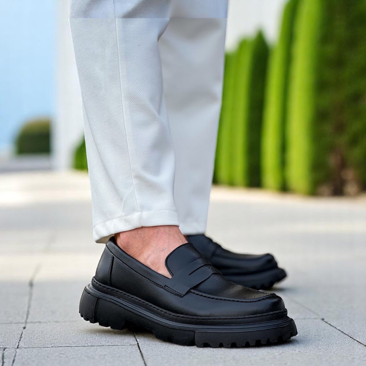 Matte Black - Height Increase - Men Casual Shoes -  B-217