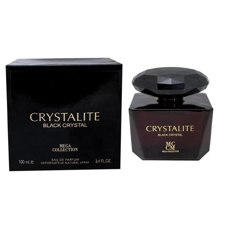 Mega Collection Crystalite Black Crystal Eau de Parfum for Women - 3.4 oz / 100 ml Eau de Parfum Spray