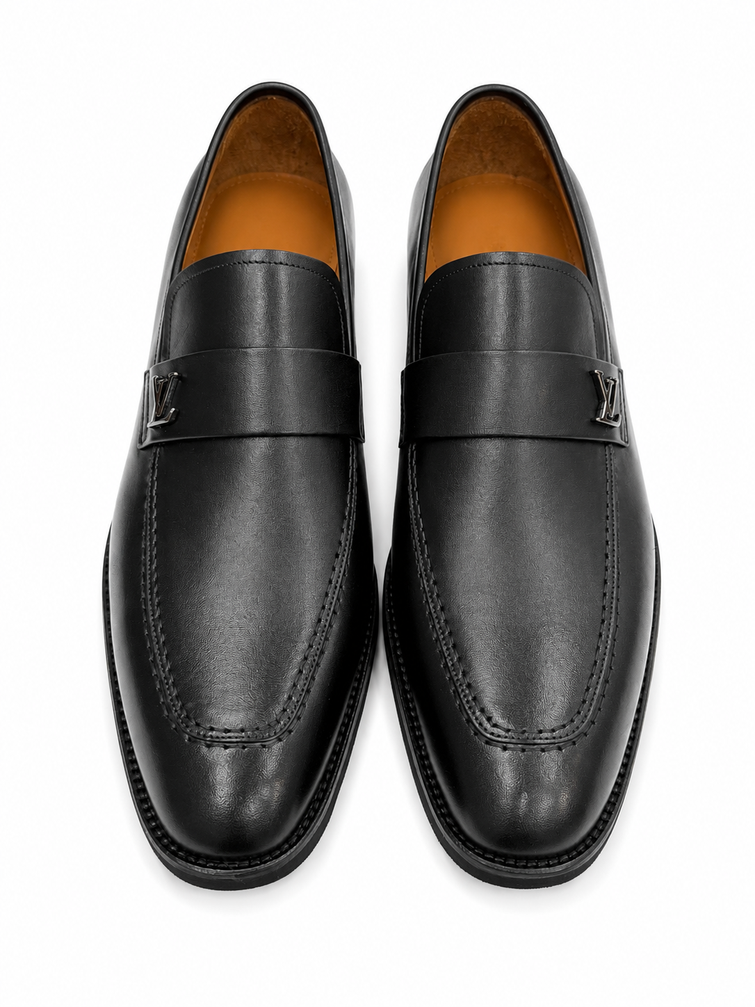 Premium Turkish Leather -  Black  IF. Shoes with Chrome Hardware- 2045-4