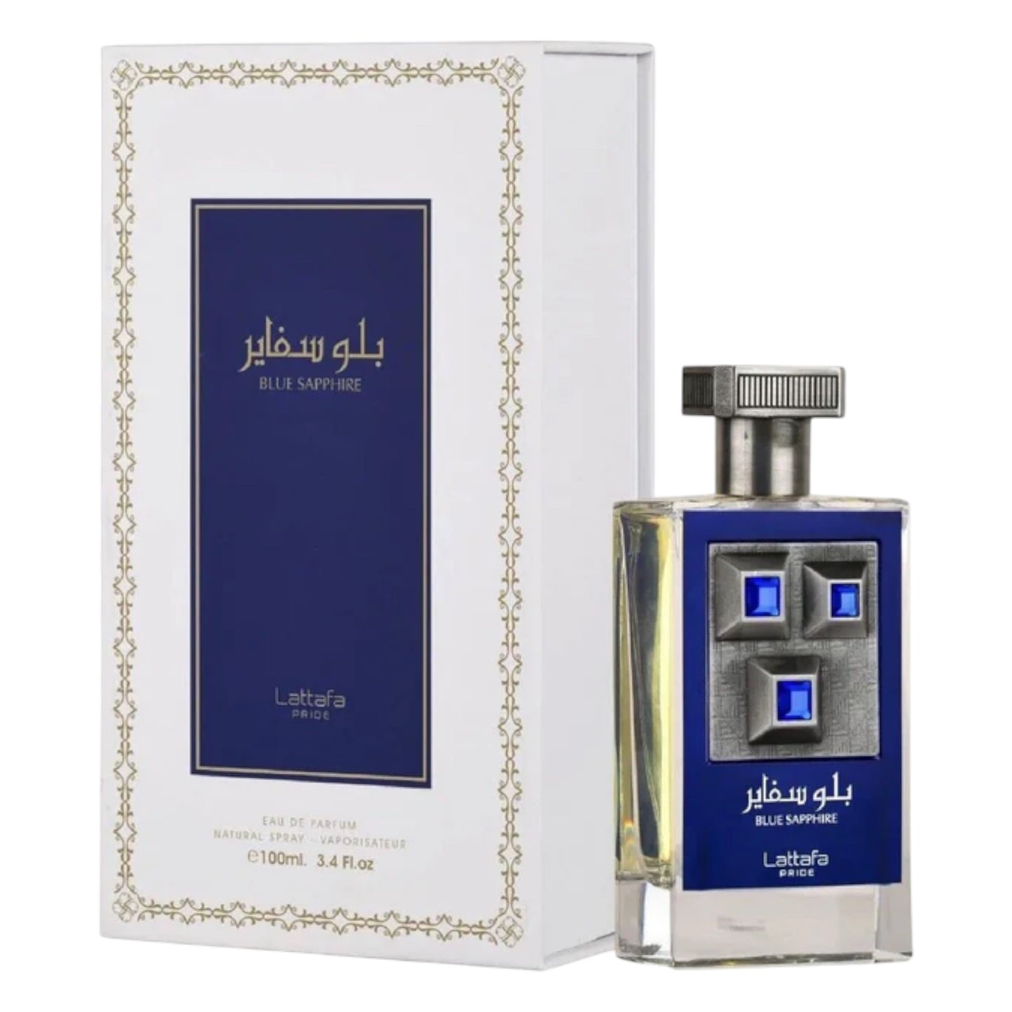 Lattafa Pride Blue Sapphire Eau de Parfum Spray for Everyone -3.4 oz / 100 ml