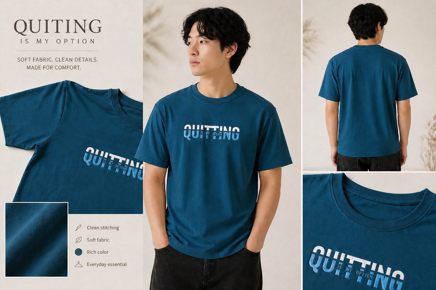 Light Summer T-Shirt- Vibrant Teal