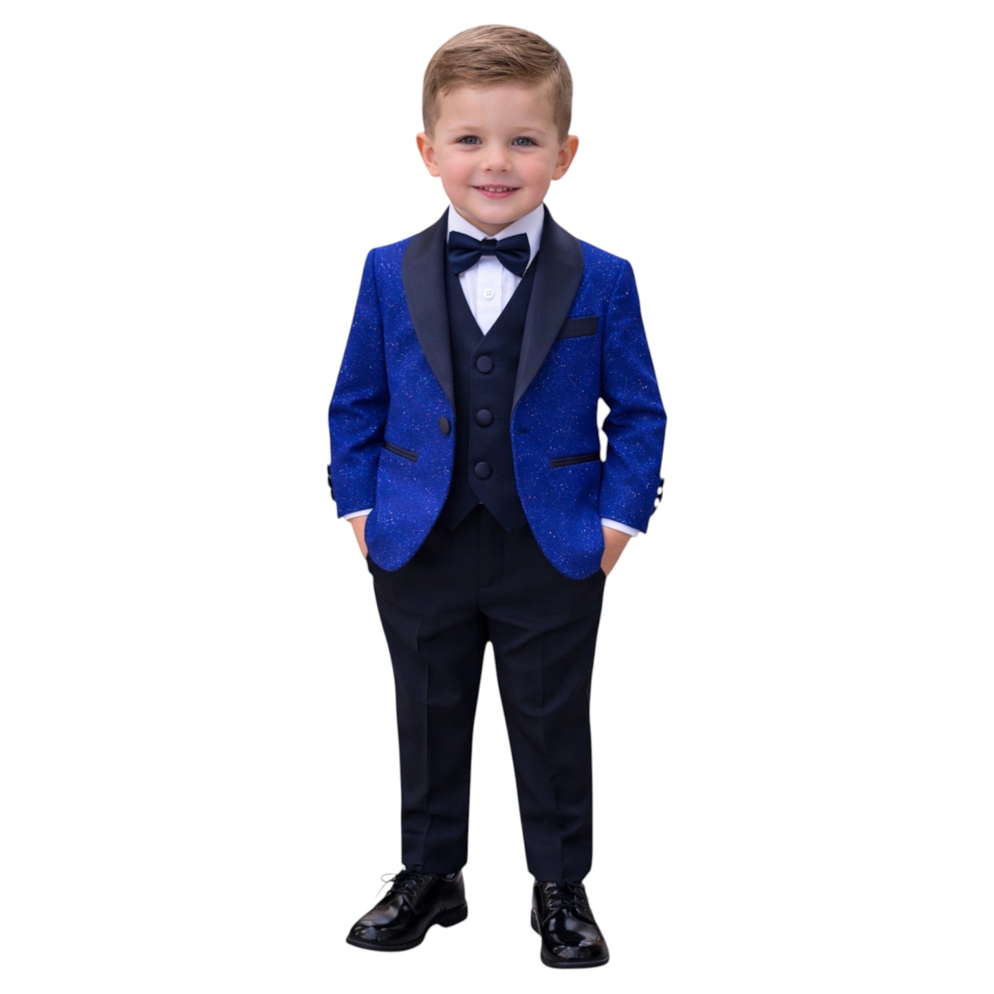 Kids Full Suit - Royal Blue  Sparkly Jacket, Vest, and Pants