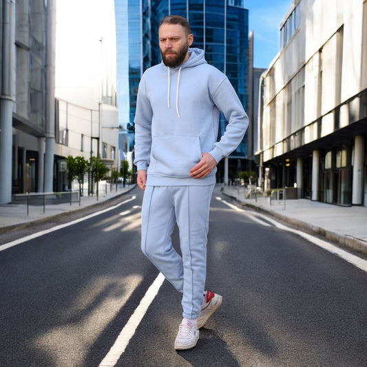 Two-Pieces Set Dusty Blue- Hoodie and Sweatpants