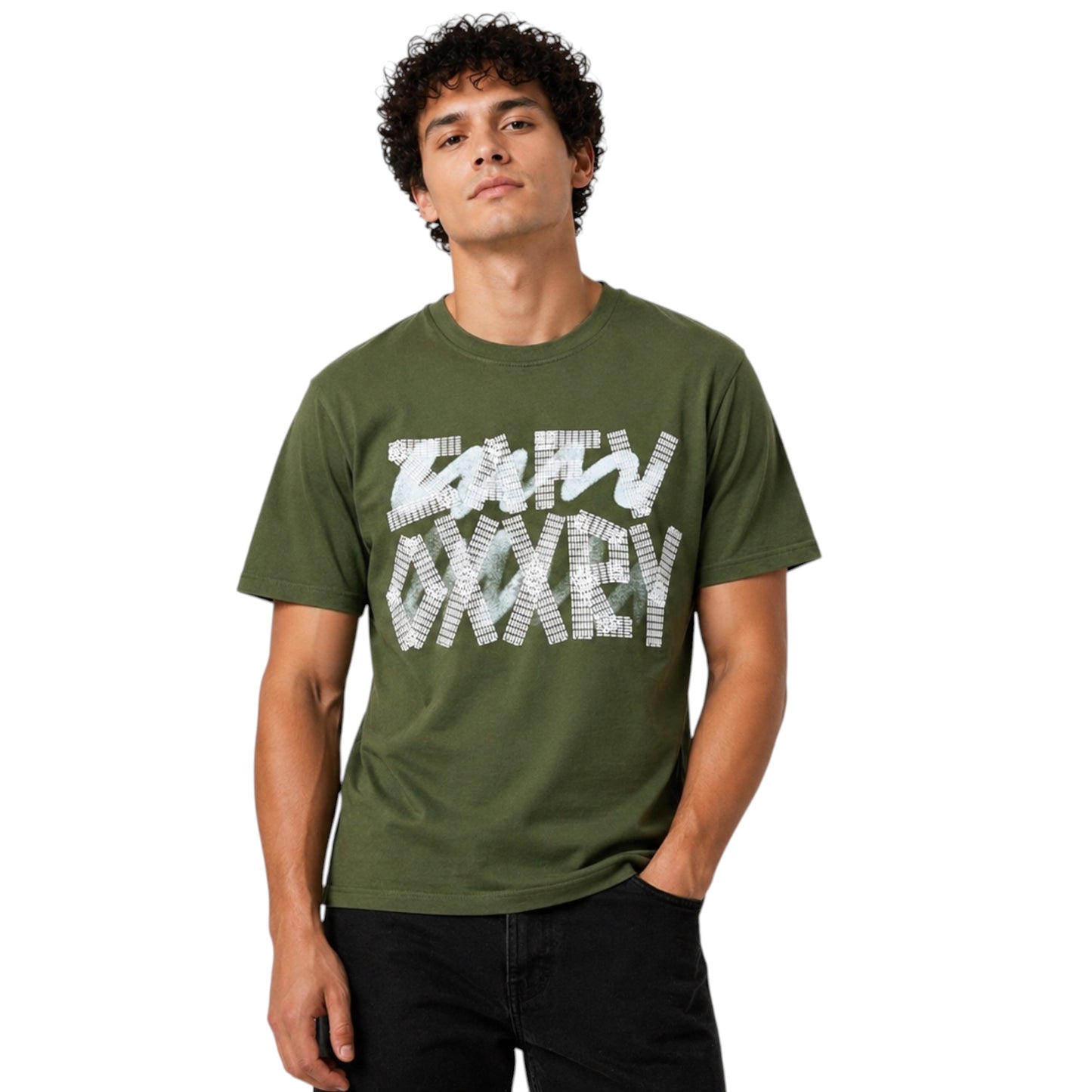 Light Summer T-Shirt- Graphic Olive Green