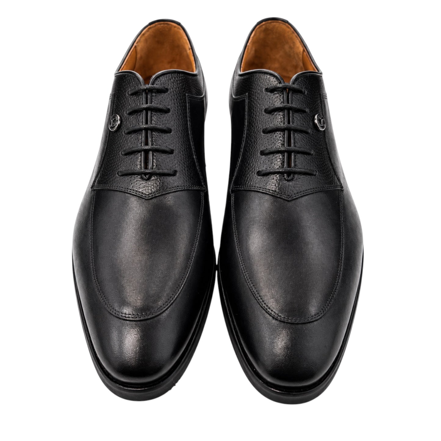 Premium Turkish Leather -  Black IF. Shoes with Solid Leather and Lace - 3407