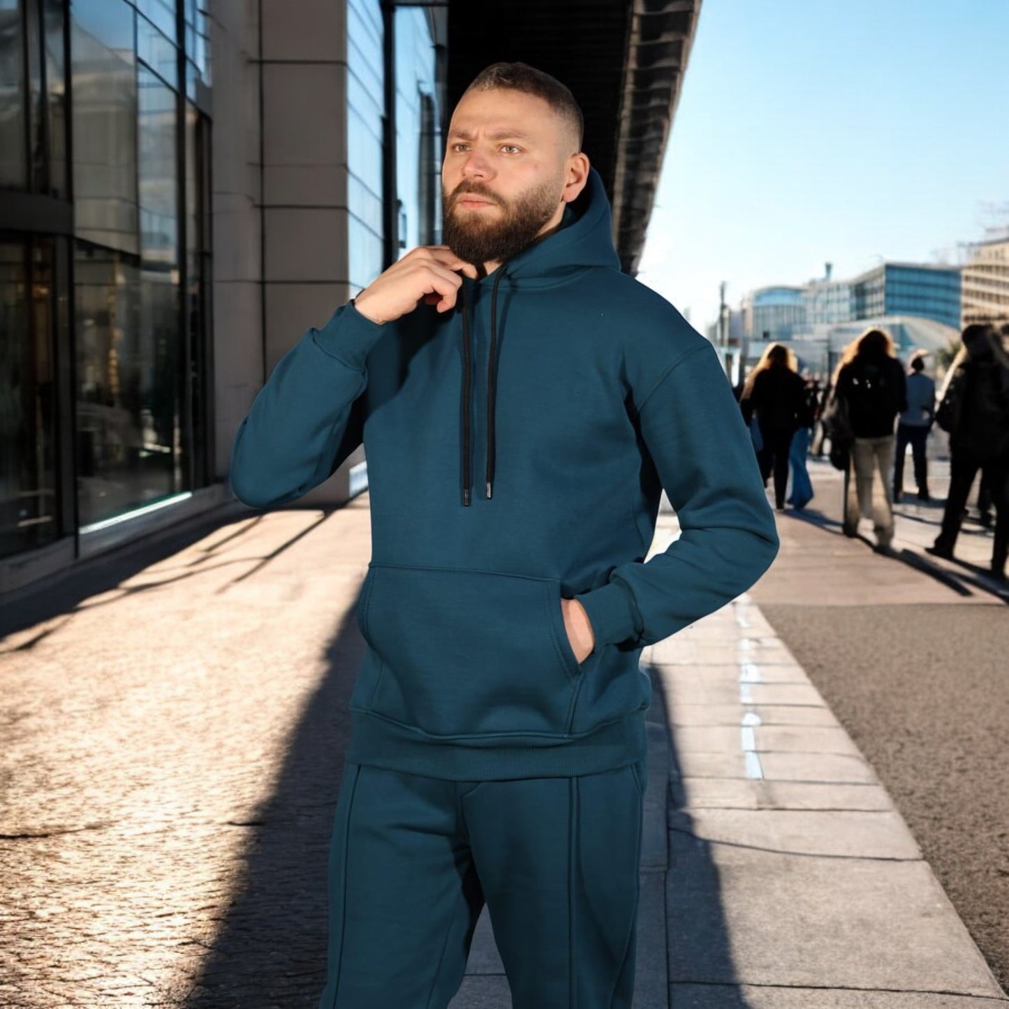 Two-Pieces Set Blue Sapphire - Hoodie and Sweatpants