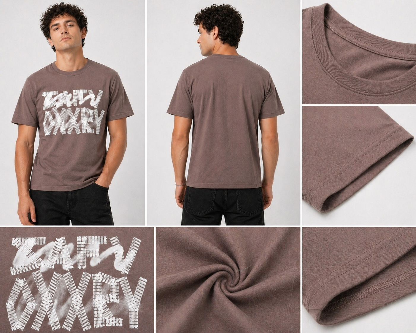Light Summer T-Shirt- Graphic  Dusty Mauve
