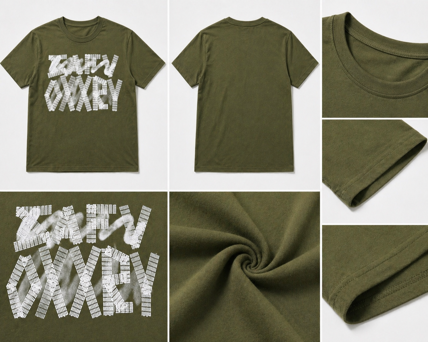 Light Summer T-Shirt- Graphic Olive Green