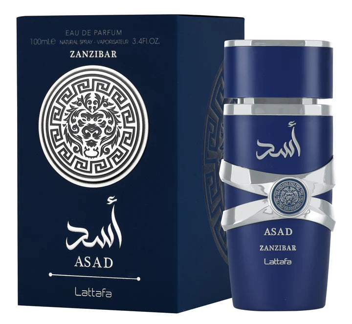 Asad Zanzibar Eau de Parfum Spray for Men-3.4 oz / 100 ml