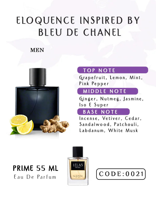 Prime - Eloquence Inspired By Bleu De Chanel -  EDP –  55ML