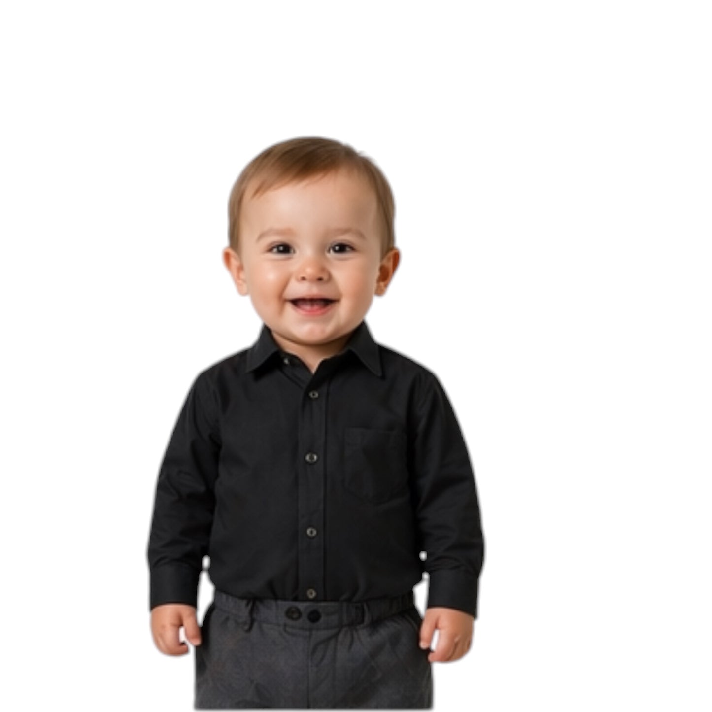 Kids Button Down Shirt - Black