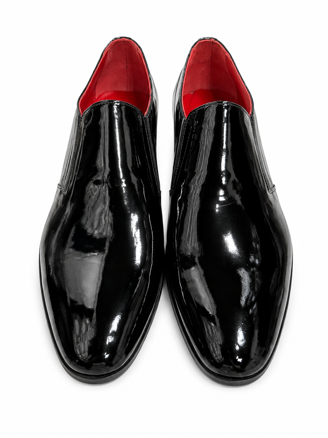 Black Istanbul Fashion by Raad Red Bottom Shoes With Shiny Finish-746