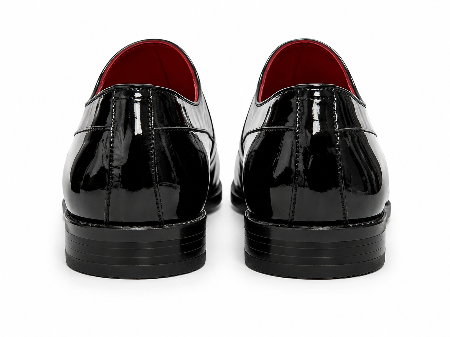 Black Istanbul Fashion by Raad Red Bottom Shoes With Shiny Finish-746