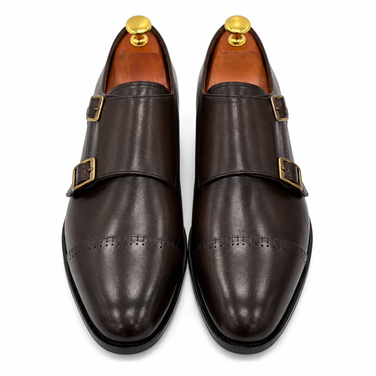 Darkest  Brown Elegant  Shoes with Detailed Belts on the Side Giving that Luxury Finish-74 88159