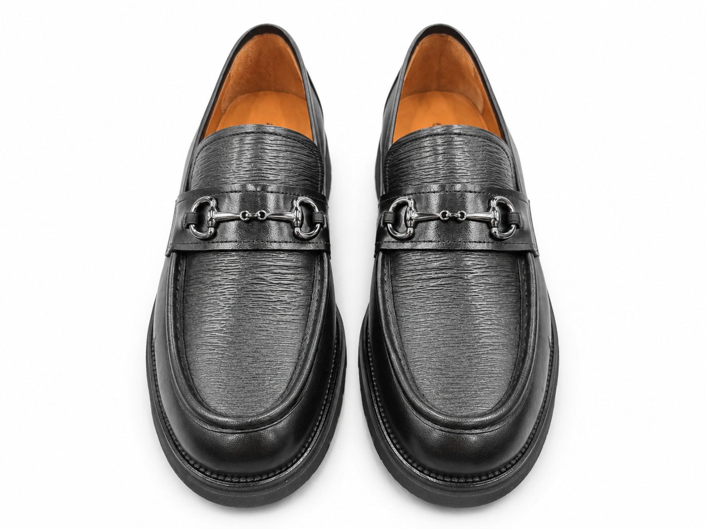 Premium Turkish Leather -  Black  IF. Shoes with Chrome Hardware- 2904