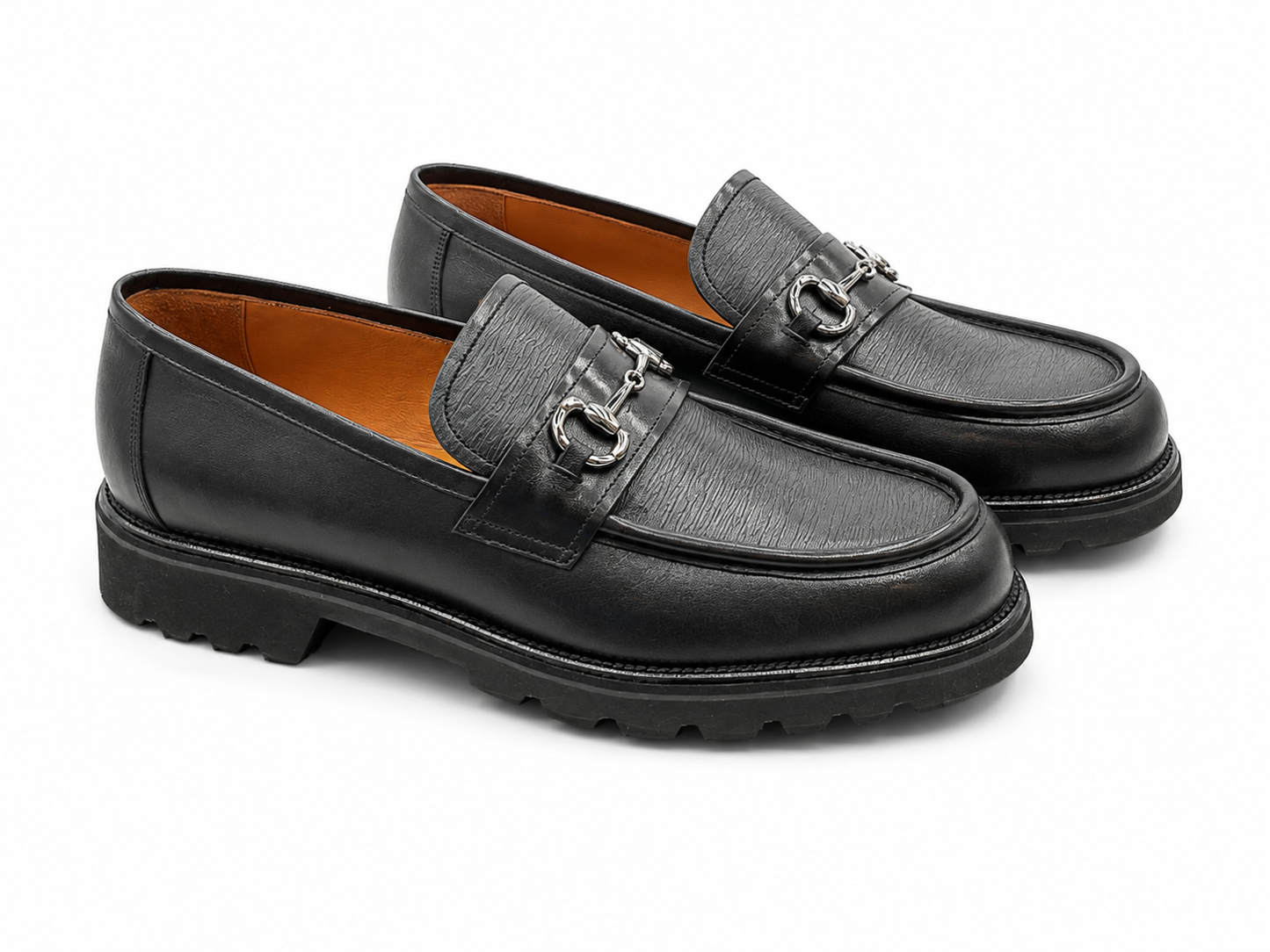 Premium Turkish Leather -  Black  IF. Shoes with Chrome Hardware- 2904