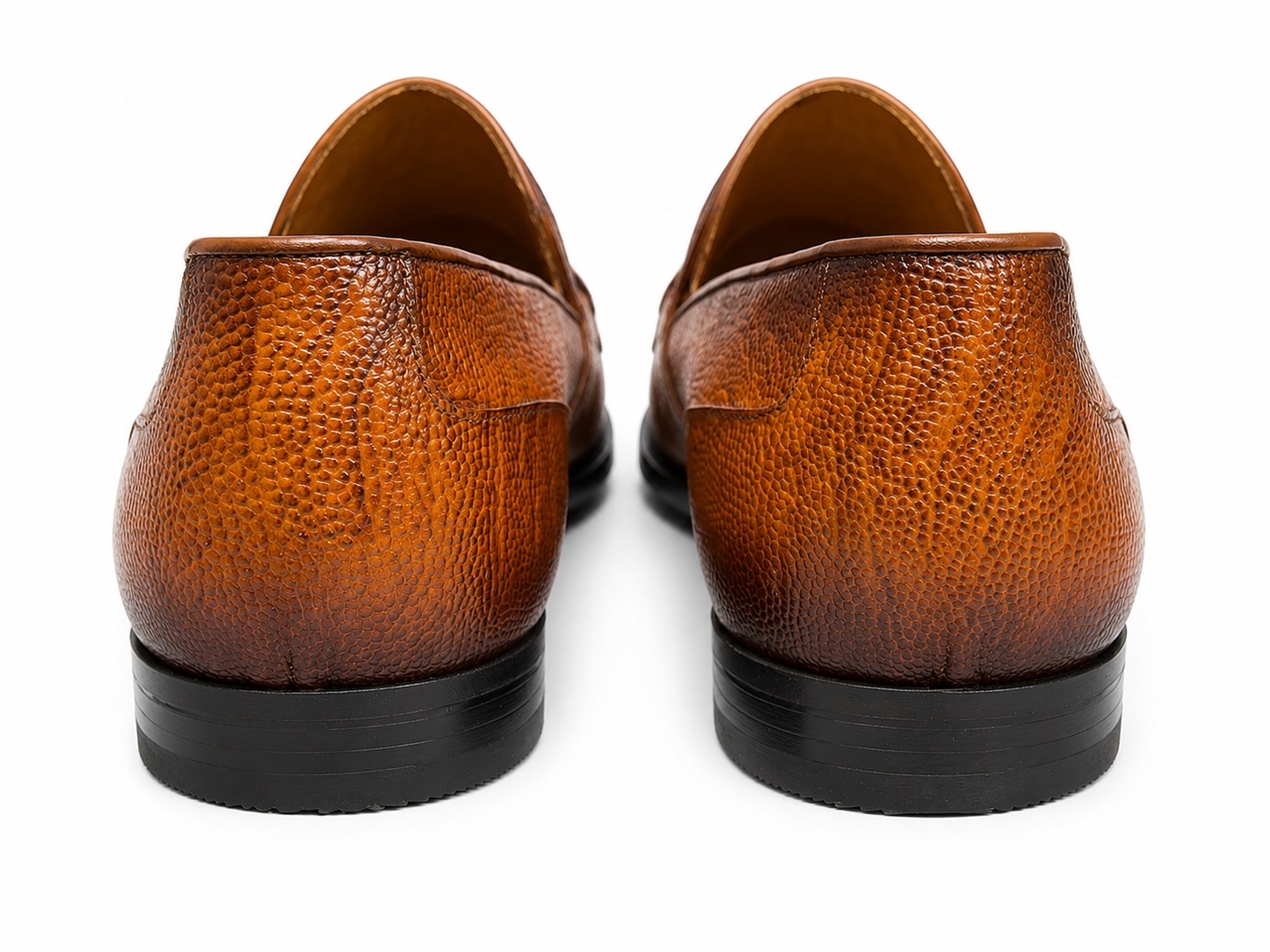 Brown Istanbul Fashion by Raad Red Bottom Shoes with SnakeLeather Finish-3026
