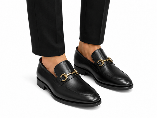 Black Istanbul Fashion by Raad Matte  With Unique Detailed Leather- 7777