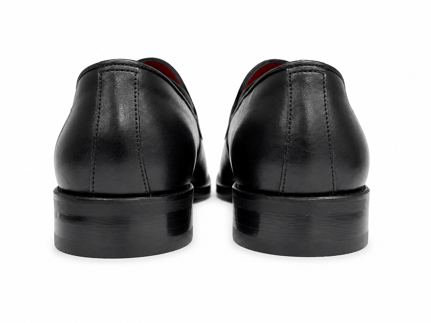 Black Istanbul Fashion by Raad Red Bottom Shoes With Two  tone texture-514