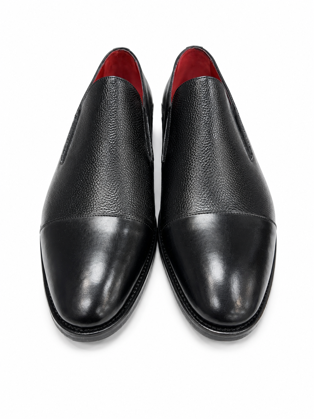 Black Istanbul Fashion by Raad Red Bottom Shoes With Combination of Mat and Glossy Finish-603