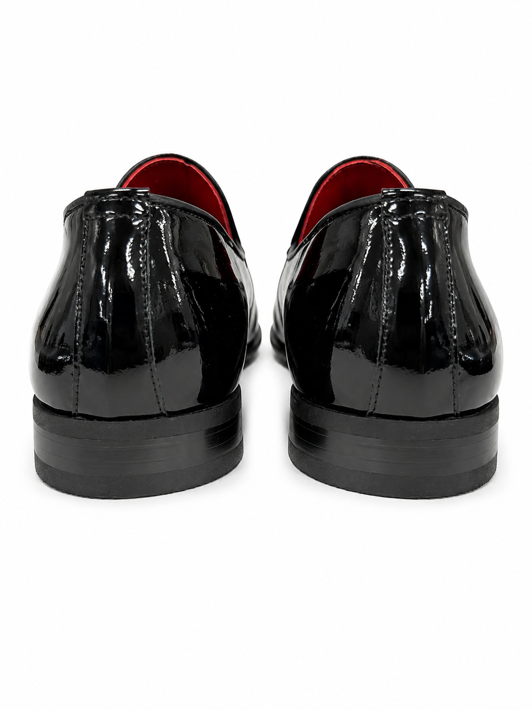 Black Istanbul Fashion by Raad Red Bottom Shoes With Unique Velvet on Leather Mix-1529