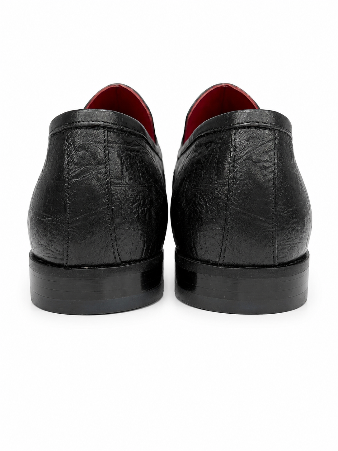 Black Istanbul Fashion by Raad Red Bottom Shoes With Gold Buckle-997