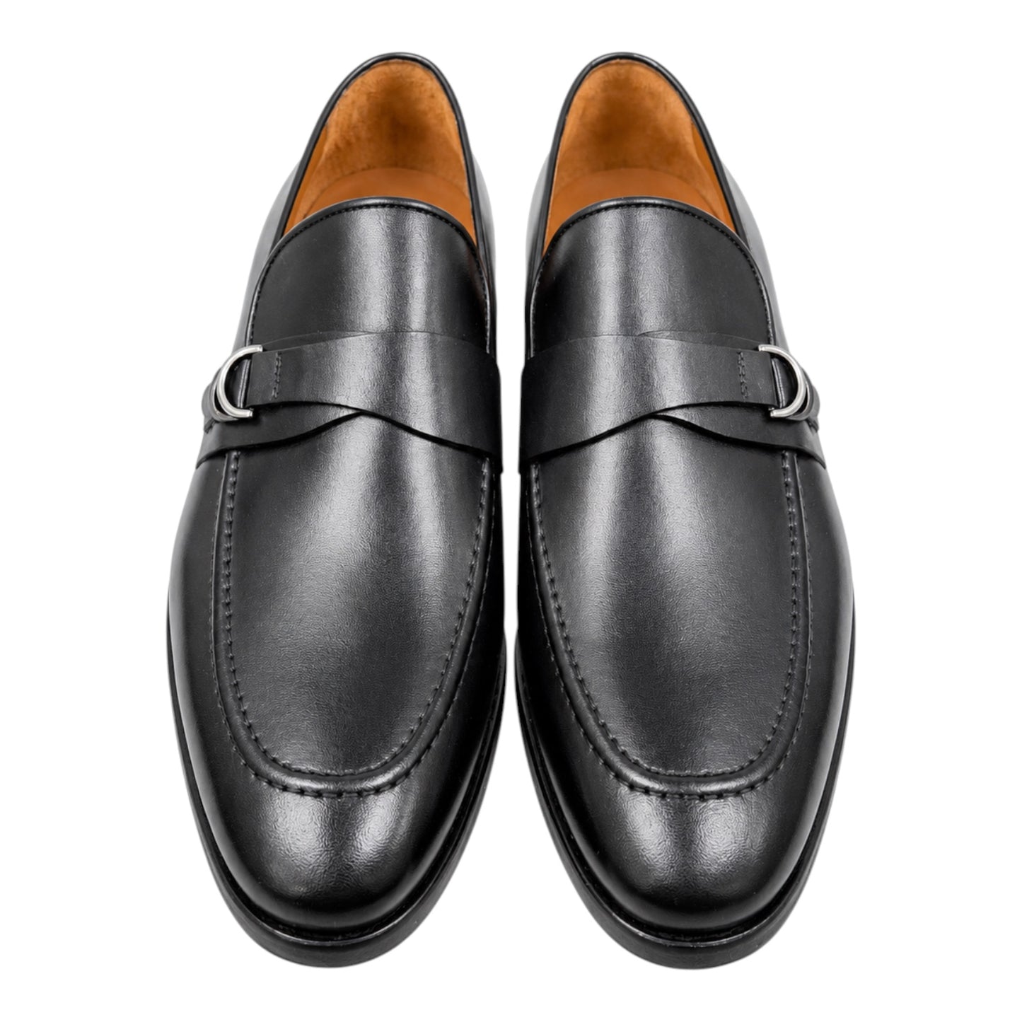 Premium Turkish Leather -  Black with Silver Hardware  IF. Shoes - 2118