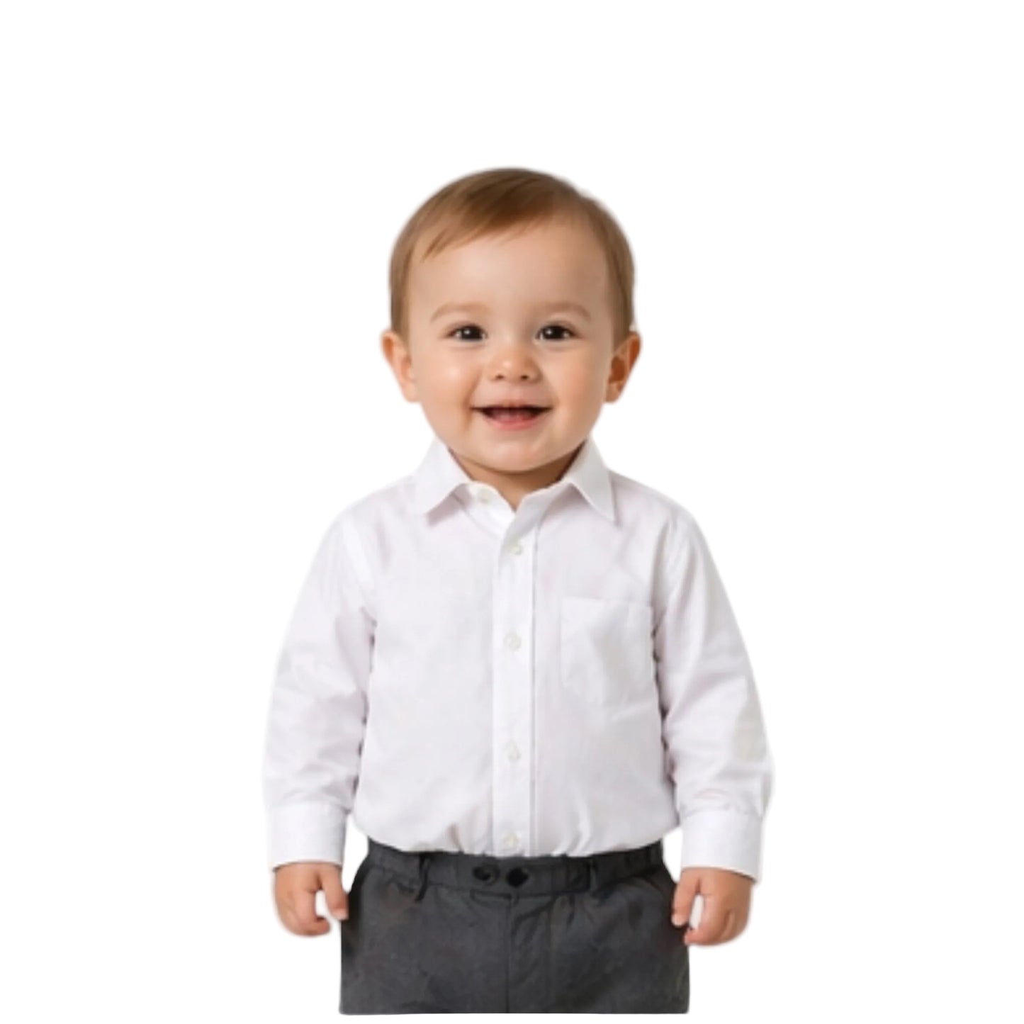 Kids Button Down Shirt - White