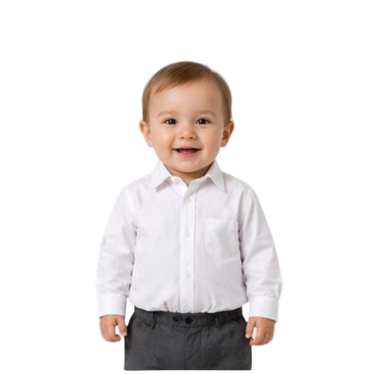 Kids Button Down Shirt - White