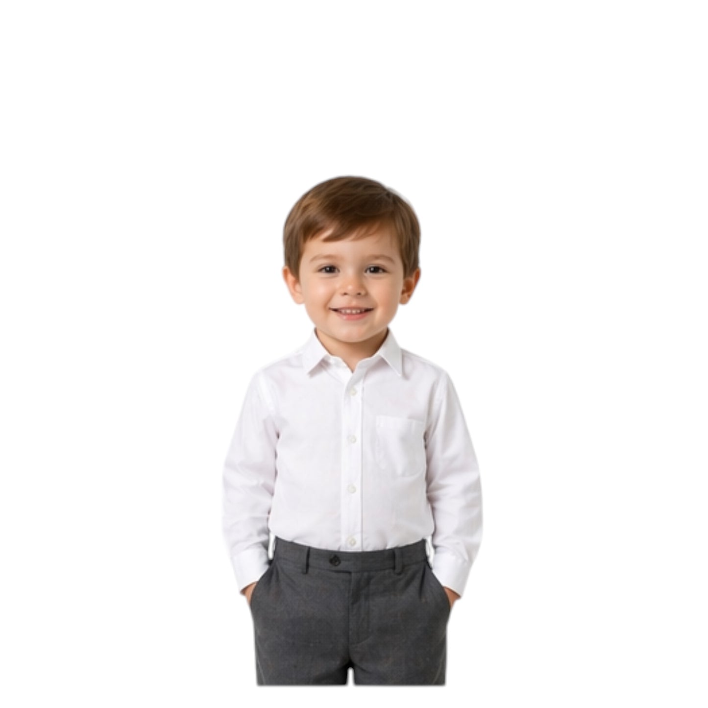 Kids Button Down Shirt - White