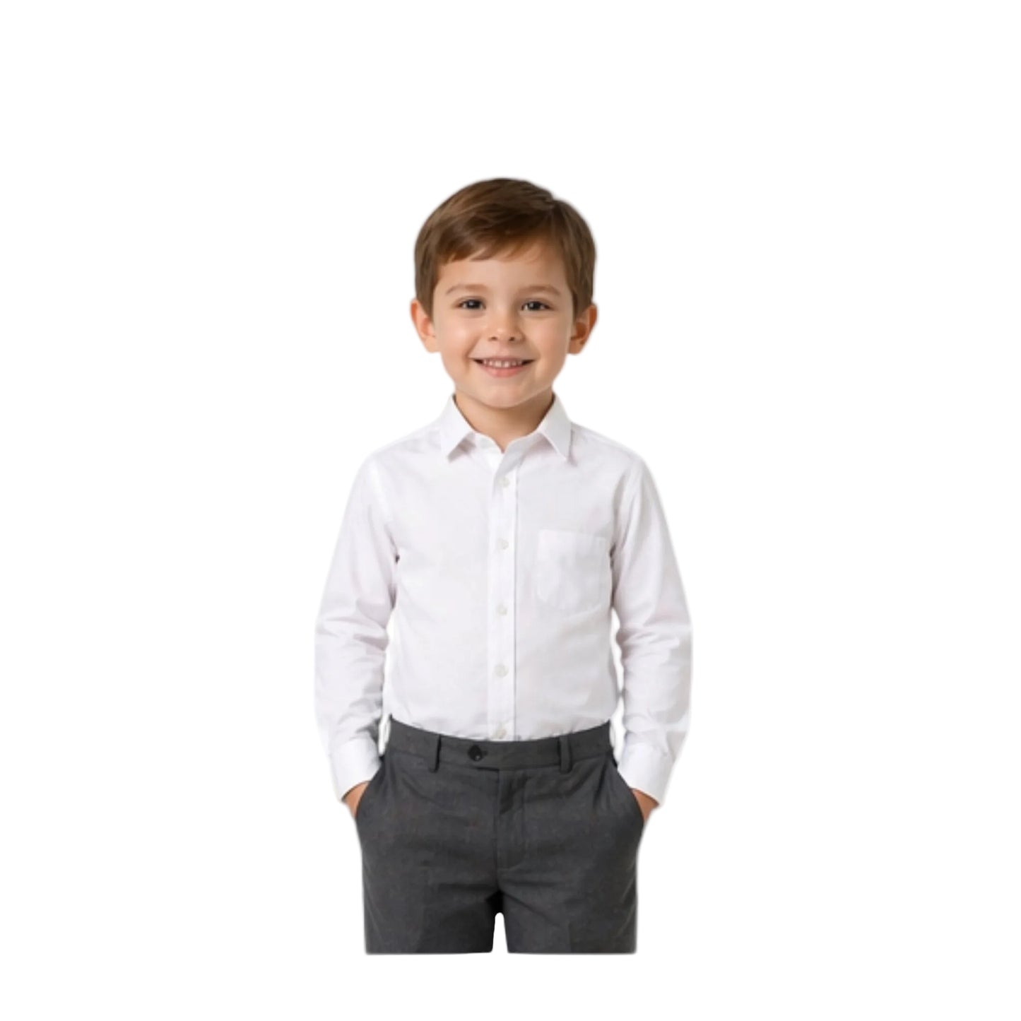 Kids Button Down Shirt - White