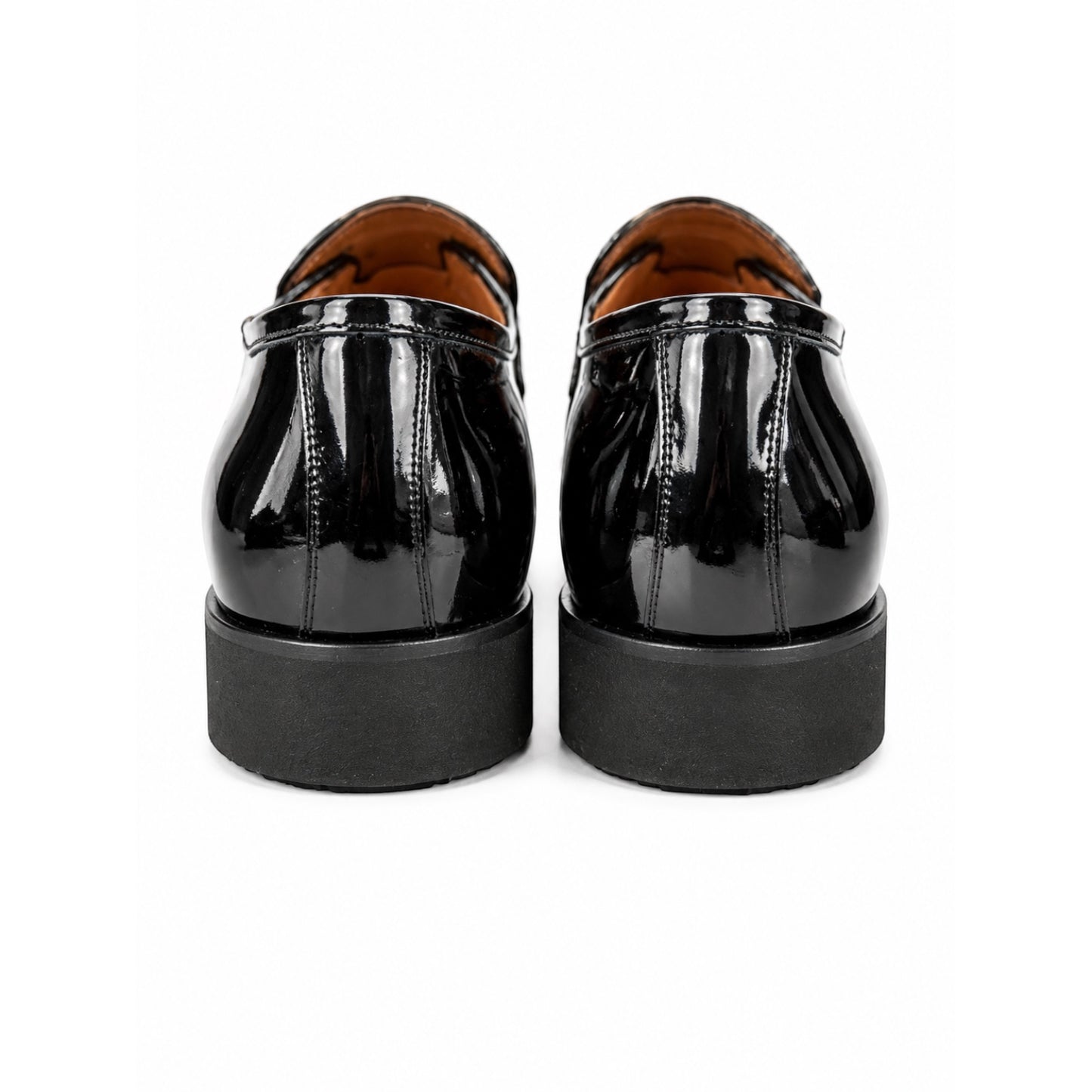 Premium Turkish Leather -  Black Glossy  IF. Shoes Luxury with Unique Details  - 3417