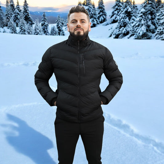 Puffy -Black -Winter Jacket with Detachable Hat