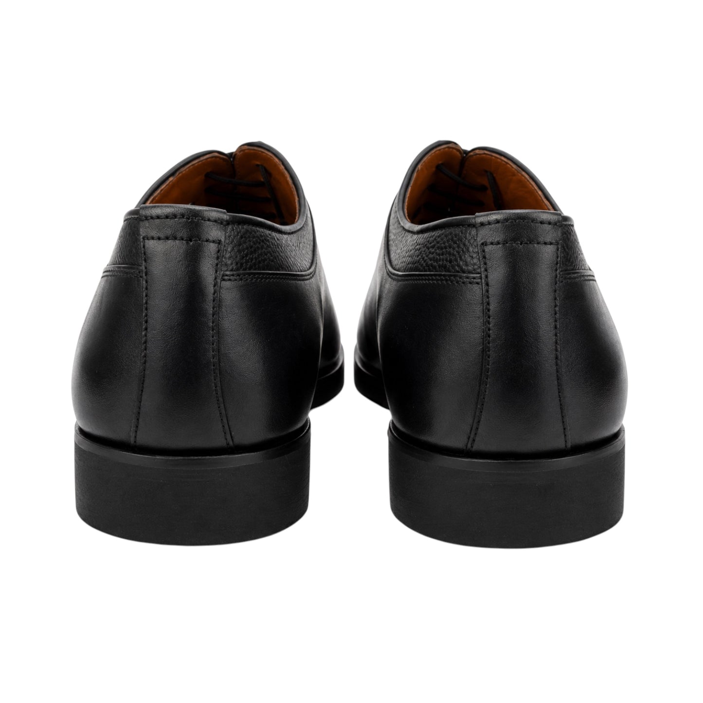 Premium Turkish Leather -  Black IF. Shoes with Solid Leather and Lace - 3407