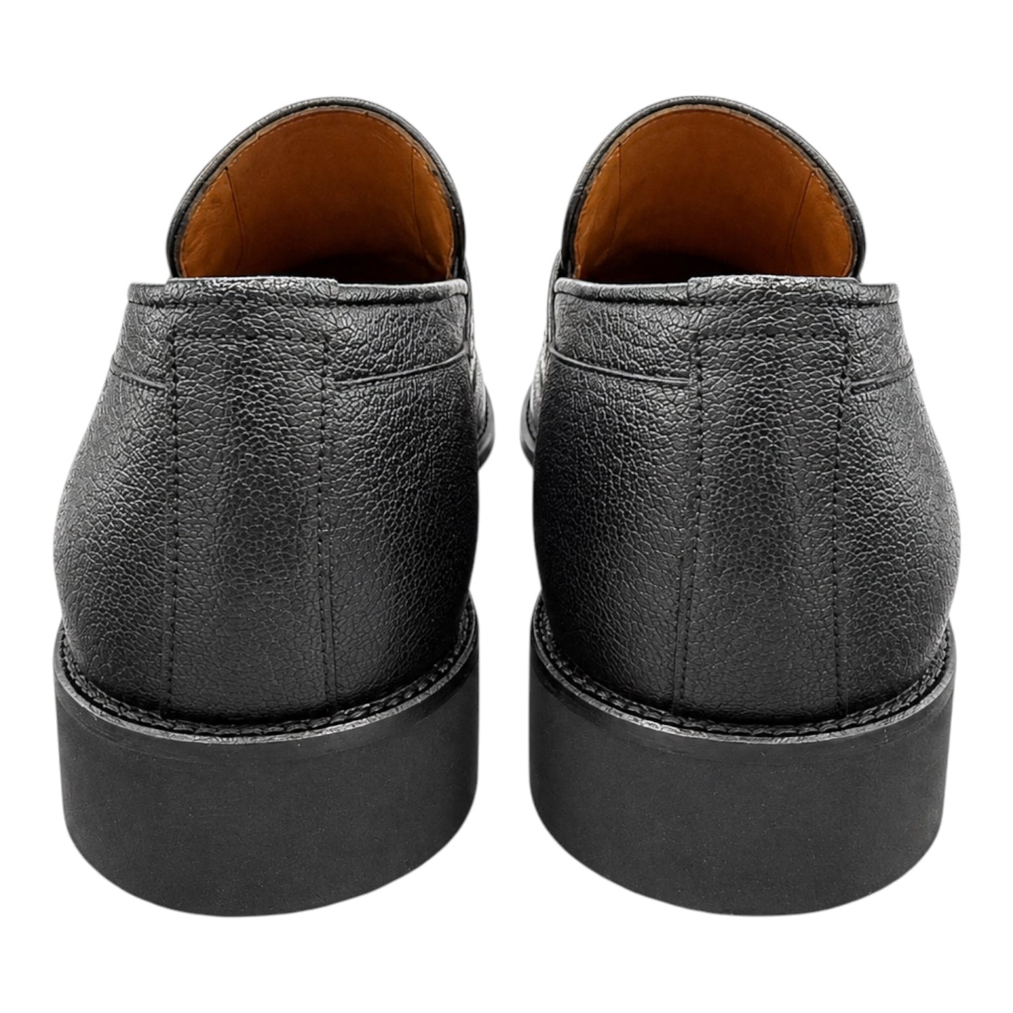 Premium Turkish Leather -  Black IF. Shoes with Silver Hardware- 7952