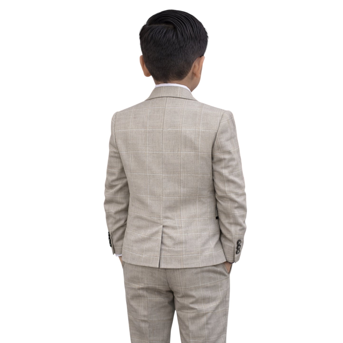 Kids Full Suit -  Tan  Jacket, Vest, and Pants