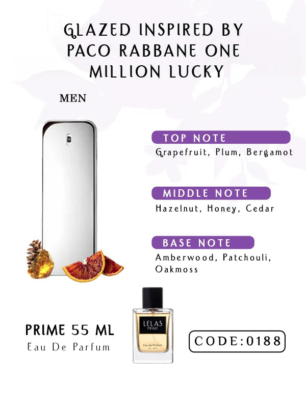 Prime - Glazed Inspired By Paco Rabbane One Million Lucky – EDP –  55ML