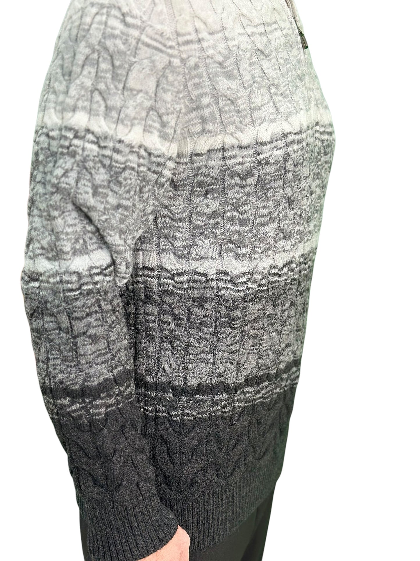 Winter - Half Zipper Collar - Wool-   Essential  Sweater-Gray