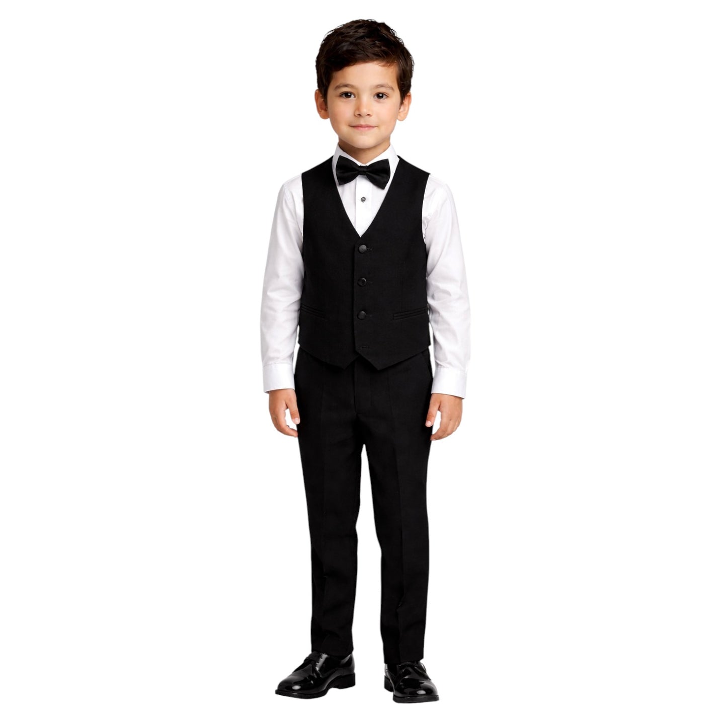 Kids Full Suit -  Sparkly White Jacket, Vest, and Pants