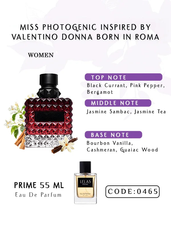 Prime - Miss Photogenic Inspired By Valentino Donna Born In Roma– EDP –  55ML