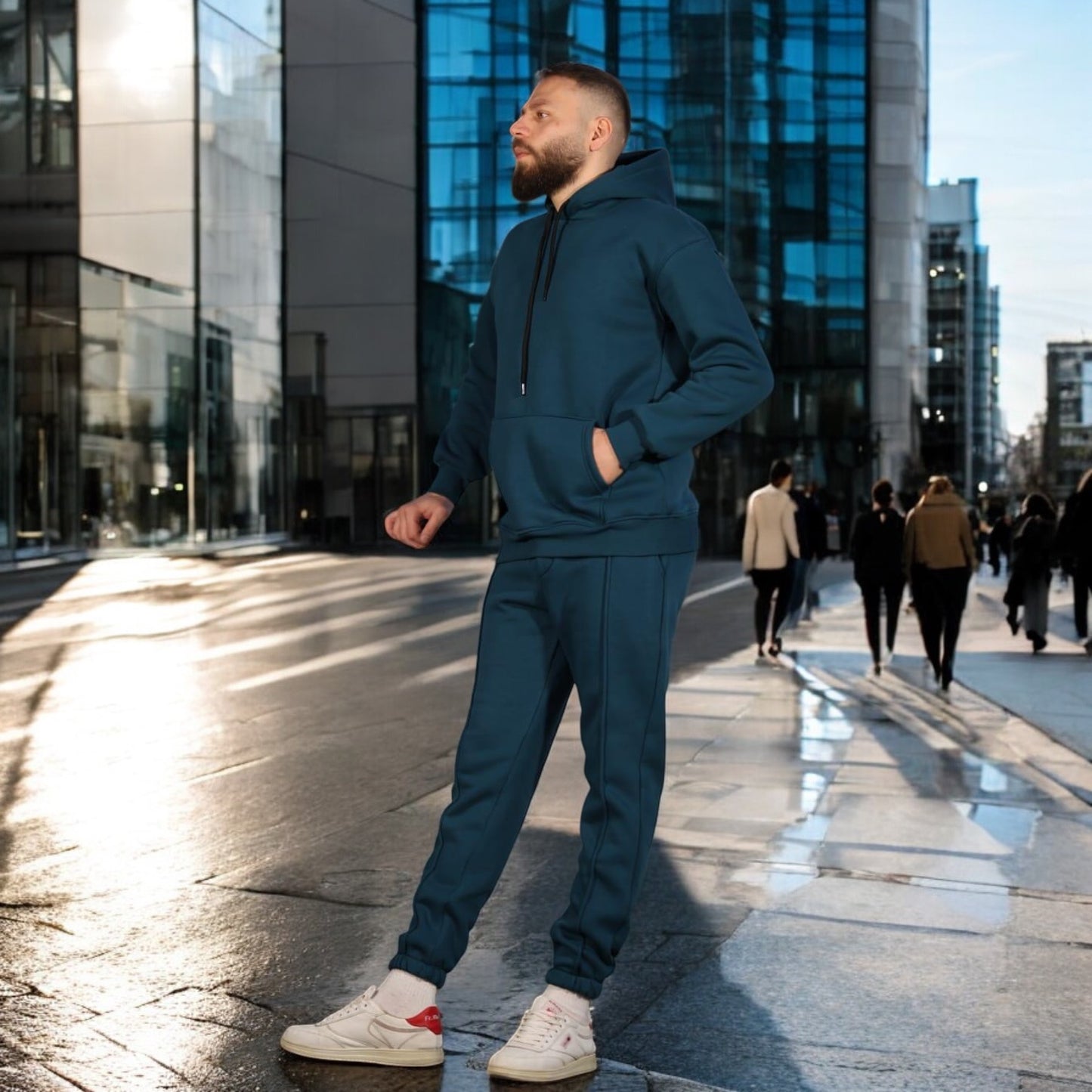 Two-Pieces Set Blue Sapphire - Hoodie and Sweatpants