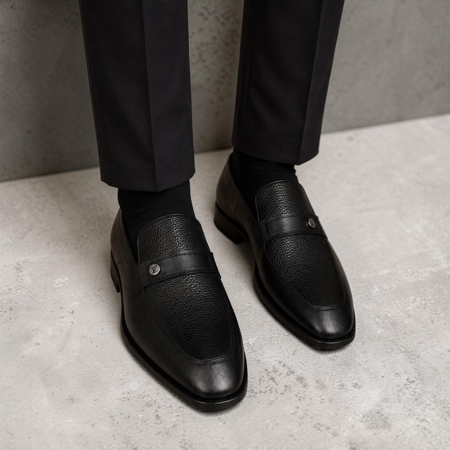 Premium Turkish Leather -  Black IF. Shoes - 4032