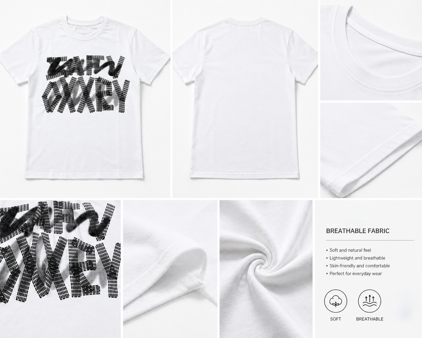 Light Summer T-Shirt- Graphic White