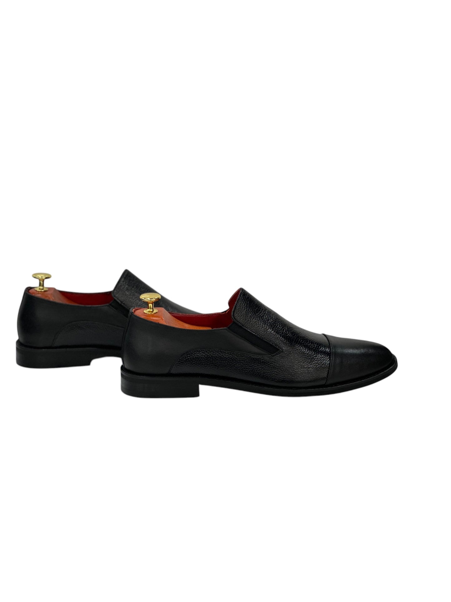 Black Istanbul Fashion by Raad Red Bottom Shoes With Combination of Mat and Glossy Finish-603